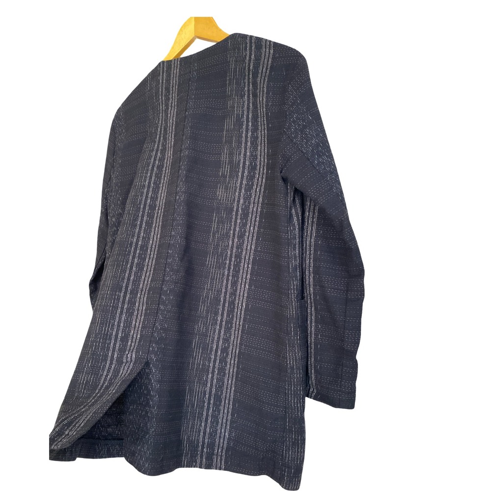 The Fisher Project Eileen Fisher Organic Cotton Open Front Stripe Jacket XS S - Picture 6 of 9